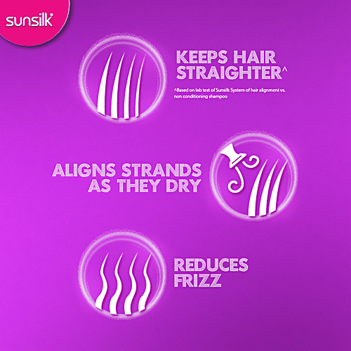 Sunsilk Perfect Straight Hair Shampoo - with Silk Protein, For Sleeker, Straighter Hair, Straight Lock Technology, 650 ml  