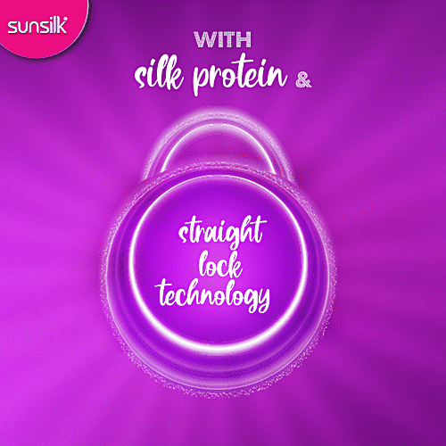 Sunsilk Perfect Straight Hair Shampoo - with Silk Protein, For Sleeker, Straighter Hair, Straight Lock Technology, 650 ml  