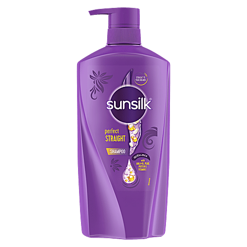 Sunsilk Perfect Straight Hair Shampoo - with Silk Protein, For Sleeker, Straighter Hair, Straight Lock Technology, 650 ml  