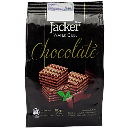 Jacker  Wafer Cube - Choco, 100 g  Crunchy Wafer Cubes
 Delicious Chocolate Flavour