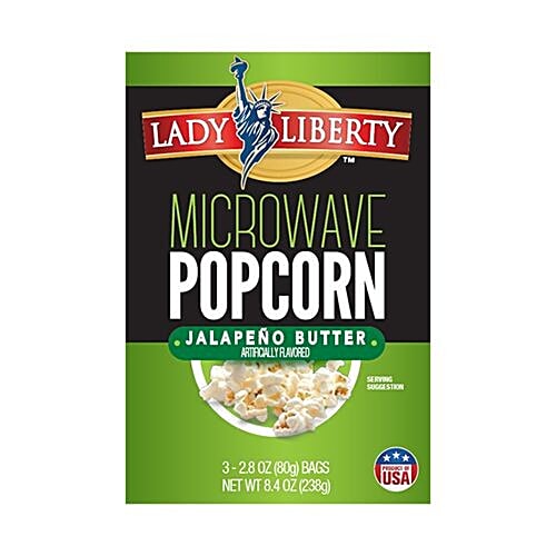 Buy Lady Liberty Microwave Popcorn Jalapeno 240 Gm Online at the Best