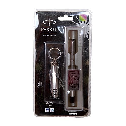 Parker Fountain Pen + One Multi Utility Knife, 1 pc  