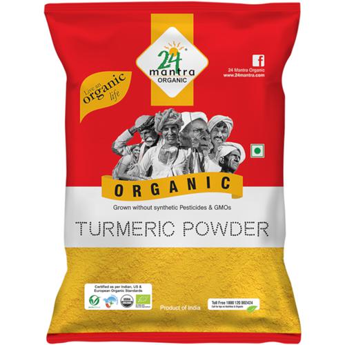 24 Mantra Organic - Turmeric Powder/Arisina Pudi, 200g Pouch 
