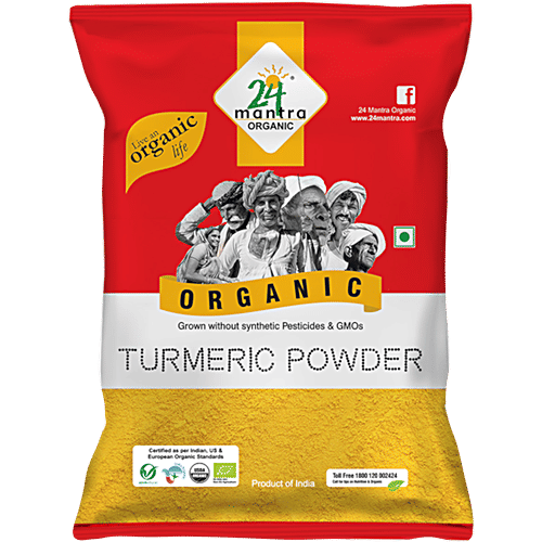 24 Mantra Organic - Turmeric Powder/Arisina Pudi, 200 g Pouch 