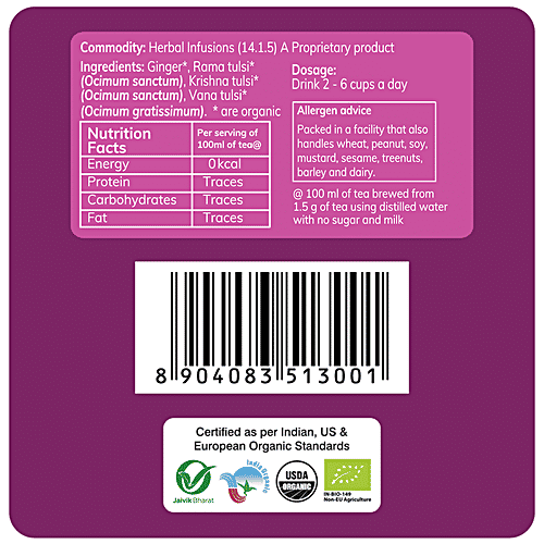 24 Mantra Organic -tulsi-ginger-tea, 50 g Carton 