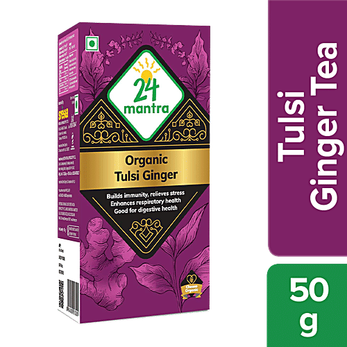 24 Mantra Organic -tulsi-ginger-tea, 50 g Carton 