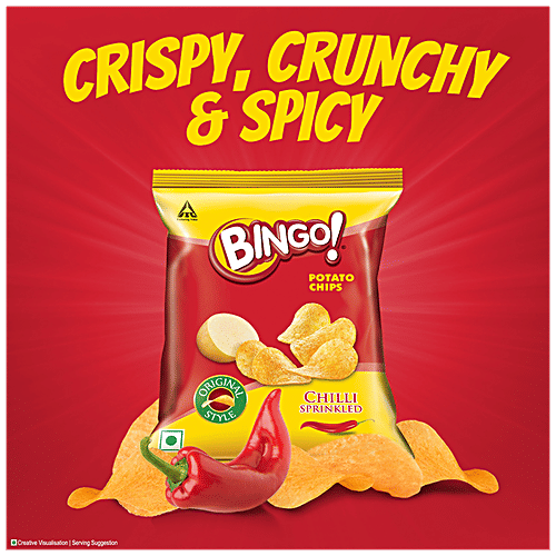 Buy Bingo Potato Chips Original Style Chilli Sprinkled 28 Gm Online at