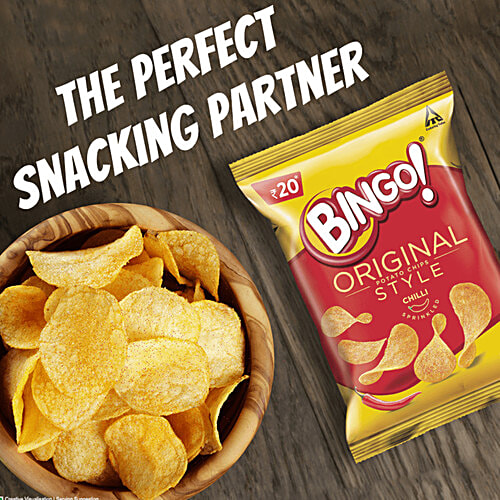 Buy Bingo Potato Chips Original Style Chilli Sprinkled 28 Gm Online at