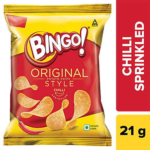 Buy Bingo Potato Chips Original Style Chilli Sprinkled 28 Gm Online at