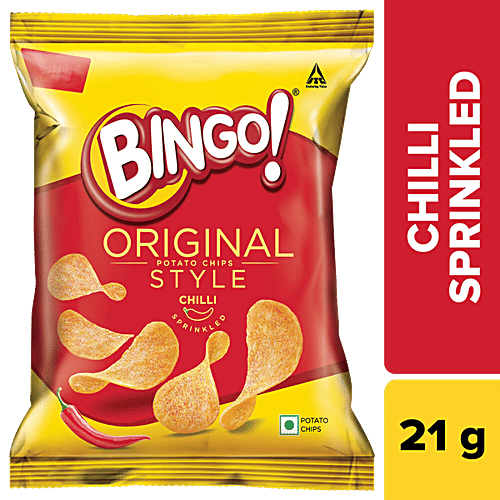 Buy Bingo Potato Chips Original Style Chilli Sprinkled 28 Gm Online at