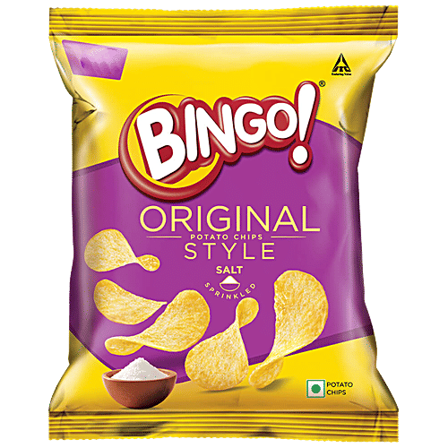 Buy Bingo Potato Chips Original Style Salt Sprinkled 28 Gm Online at the Best Price of Rs 10