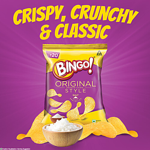 Buy Bingo Potato Chips Original Style Salt Sprinkled 28 Gm Online at the Best Price of Rs 10