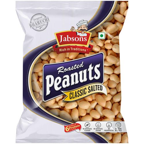 JABSONS Classic Salted Roasted Peanuts, 160 g Pouch Zero Trans Fat & Zero Cholesterol