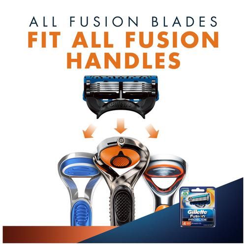 Gillette Fusion Proglide - Flexball Manual Shaving Razor Blades Cartridge, 4 pcs  