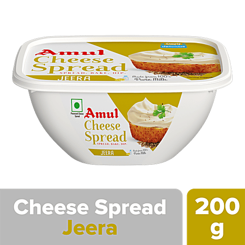 Buy Amul Cheese Spread Jeera 200 Gm Online At Best Price of Rs 105