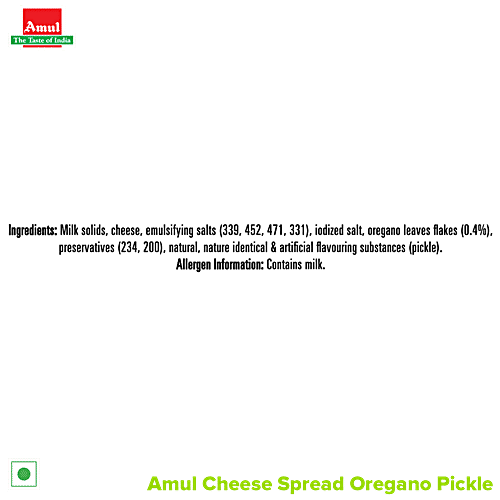 Buy Amul Cheese Spread Oregano Pickle 200 Gm Online At Best Price of Rs
