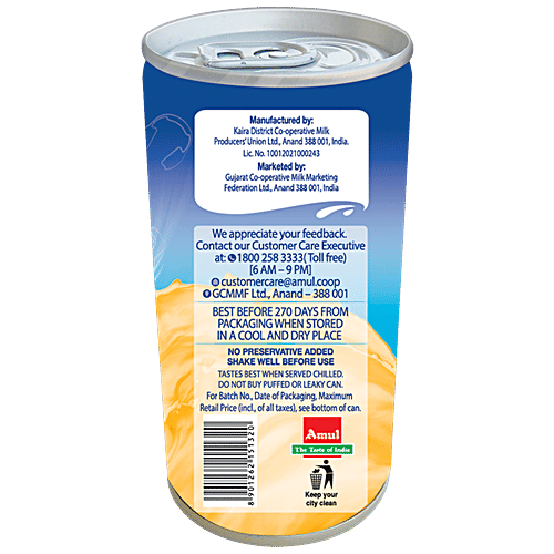 Amul Kool Milkshake - Mango, 200 ml Can No Preservatives Added