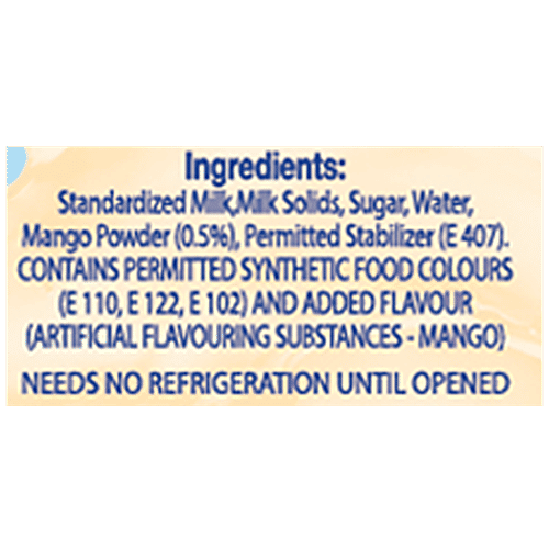 Amul Kool Milkshake - Mango, 200 ml Can No Preservatives Added