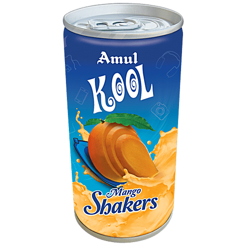 Amul Kool Milkshake - Mango, 200 ml Can No Preservatives Added