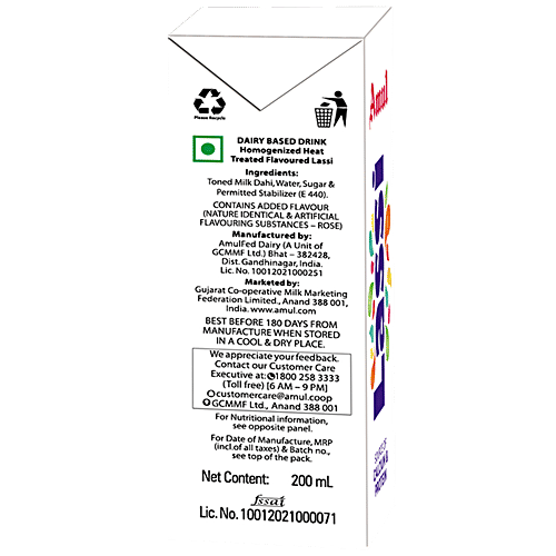 Amul Rose Lassi, 200 ml Tetra Pak 