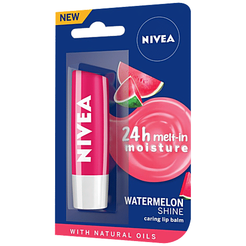 Nivea Caring Lip Balm, 4.8 g Watermelon Shine