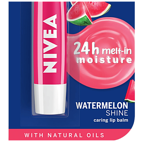 Nivea Caring Lip Balm, 4.8 g Watermelon Shine