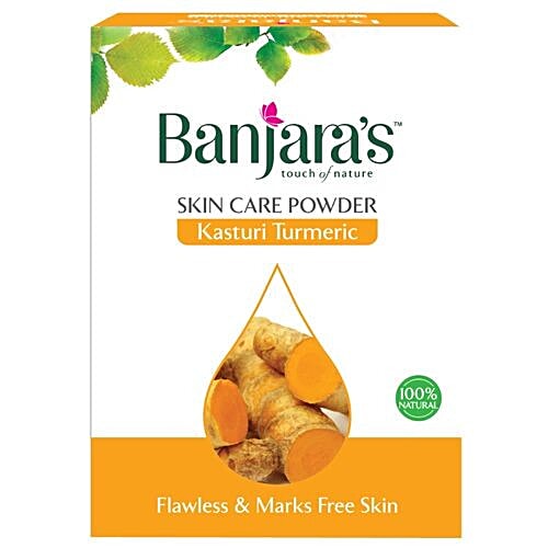 Banjara's Skin Care Powder - Kasturi Turmeric, Flawless & Mark Free Skin, 100% Natural, 100 g  100% Natural