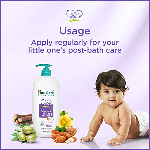 Himalaya Baby Lotion - With Almond Oil & Olive Oil, Paraben Free, 100 ml Bottle Free from Parabens & Mineral Oil