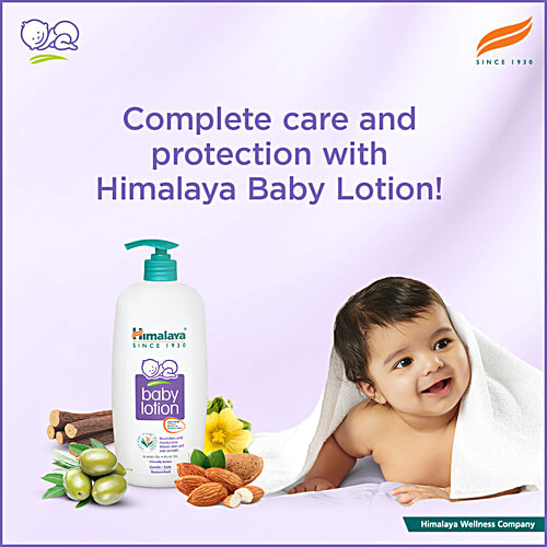 Himalaya Baby Lotion - With Almond Oil & Olive Oil, Paraben Free, 100 ml Bottle Free from Parabens & Mineral Oil