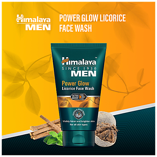 Buy Himalaya Face Wash Men Power Glow Licorice 50 ml Tube Online at