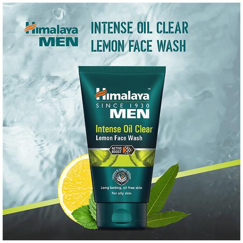 Himalaya Men Intense Oil Clear Lemon Face Wash, 50 ml  