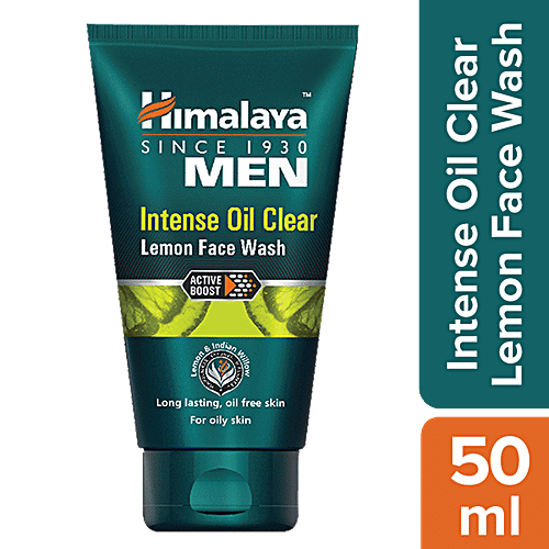 Himalaya Men Intense Oil Clear Lemon Face Wash, 50 ml  