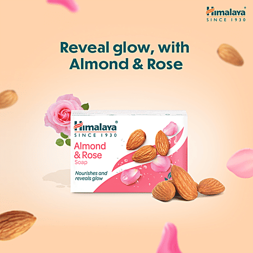 Himalaya Almond & Rose Soap, 125 g  Moisturizes & Cools Skin