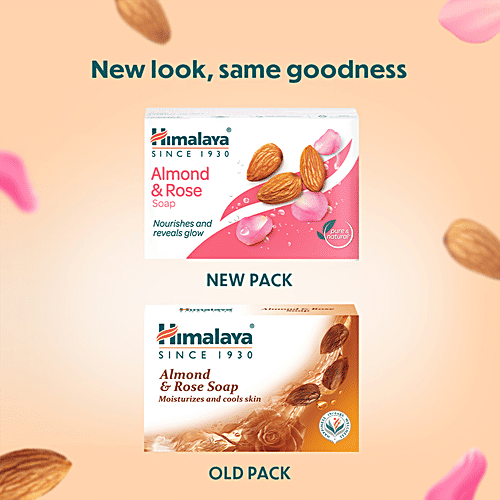 Himalaya Almond & Rose Soap, 125 g  Moisturizes & Cools Skin