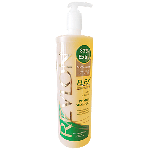 Revlon Flex Body Building Shampoo - Dry Damaged, 592 ml Bottle 