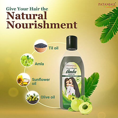 Patanjali Kesh Kanti Amla Hair Oil - Strengthen The Roots, Prevents Hair Fall, Ayurvedic Proprietary Medicine, 100 ml Carton Ayurvedic Proprietary Medicine
