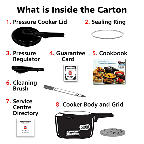Hawkins Futura Hard Anodised Aluminium Pressure Cooker - Induction Base, Black, IFP30, 3 L  Low Oil Cooking