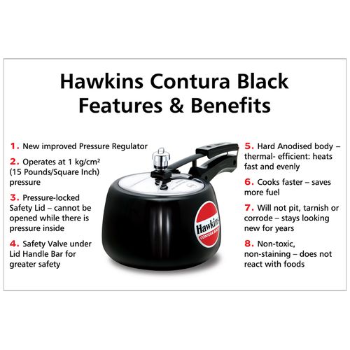 Buy Hawkins Contura Pressure Cooker Hard Anodised 3 Ltr Online