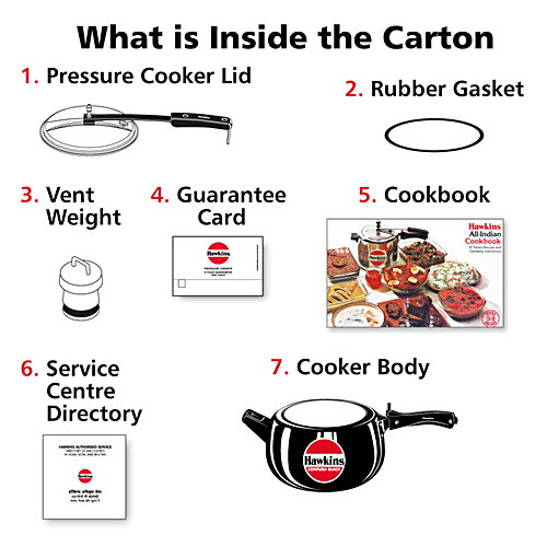 Hawkins Contura Hard Anodised Inner Lid Pressure Cooker - With Handle, Black, CB50, 5 L