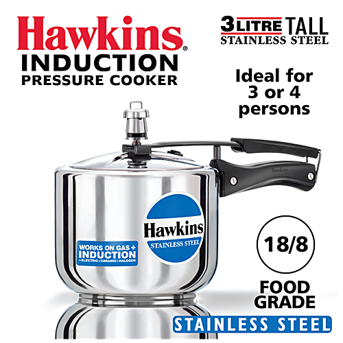 Buy Hawkins Stainless Steel Induction Compatible Pressure Cooker Tall
