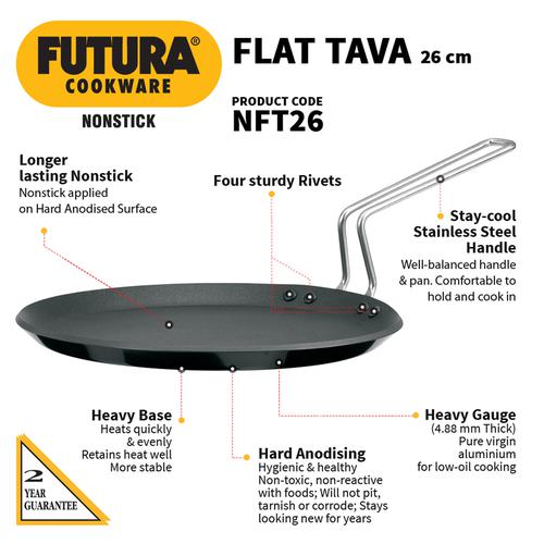 Buy Hawkins Futura Non-Stick Tawa, 26cm (NT26X) at lowest price in India @