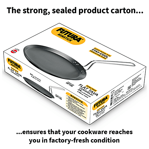 Hawkins Futura Hard Anodised Non-Stick Roti Tawa - 26 cm, 4.06 mm, Stainless Steel Handle, NT26, 1 pc Durable