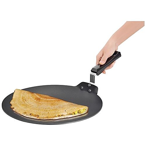 Hawkins Futura Hard Anodised Aluminium Non-Stick Tawa - 33 cm, 4.88 mm, with Handle, Q41, 1 pc  