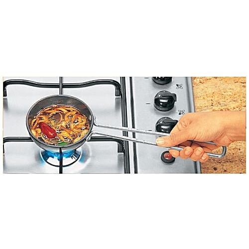 Hawkins Futura Hard Anodised Aluminum Tadka Pan - 10.4 cm, 3.25 mm, With Handle, Durable, 240 ml