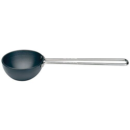 Hawkins Futura Hard Anodised Aluminum Tadka Pan - 10.4 cm, 3.25 mm, With Handle, Durable, 240 ml