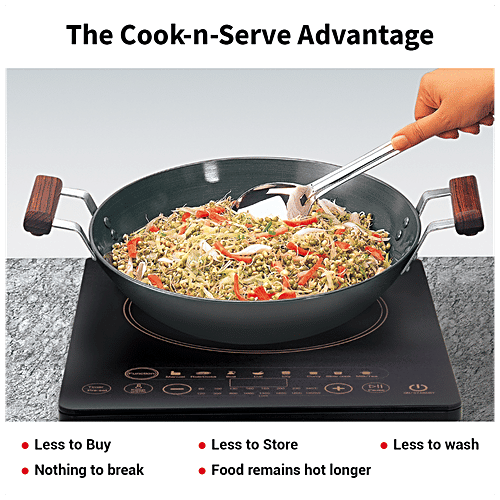 Buy Hawkins Futura Deep Fry Pan With 2 Short Handles (Hard Anodised) Induction Compatible 2.5