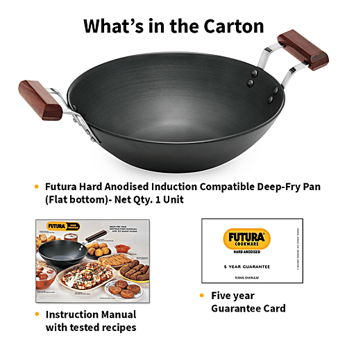 Buy Hawkins Futura Deep Fry Pan With 2 Short Handles (Hard Anodised) Induction Compatible 2.5