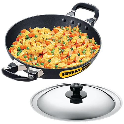 Buy Hawkins Futura Deep Fry Pan With Stainless Steel Lid Non Stick 15 Ltr Online At Best Price
