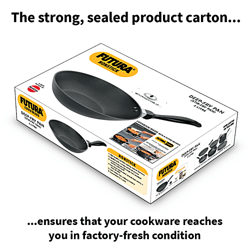 Hawkins Futura Hard Anodised Non-Stick Stir Deep Fry Pan - 26 cm, 3.25 mm,Steel Lid, NDL20S, 2 l  