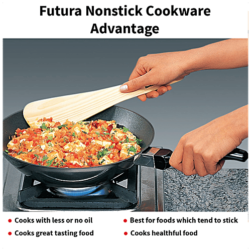 Hawkins Futura Hard Anodised Non-Stick Stir Deep Fry Pan - 26 cm, 3.25 mm, Glass Lid, NDL20G, 2 l  